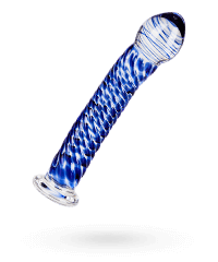 Dildo: Glasdildo mit breiter Basis, 17,5 cm