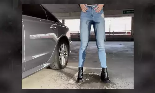 High waist Jeans komplett durchnÃ¤sst